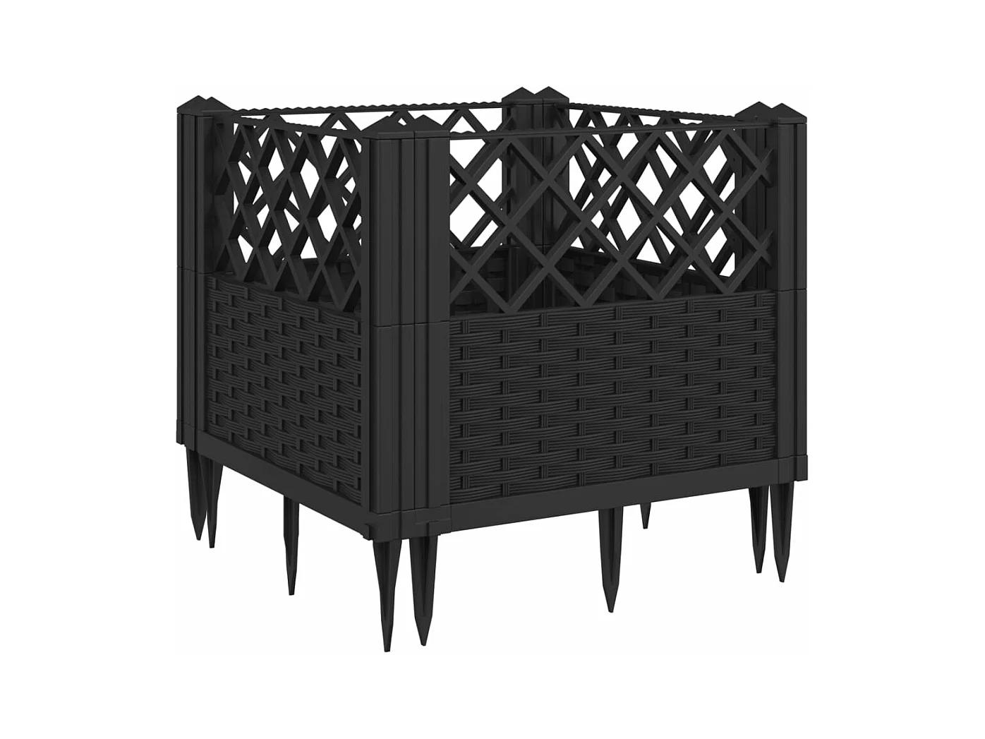 Jardinière bac lit surélevé noire 43 x 5 x 43 cm 02_0038204