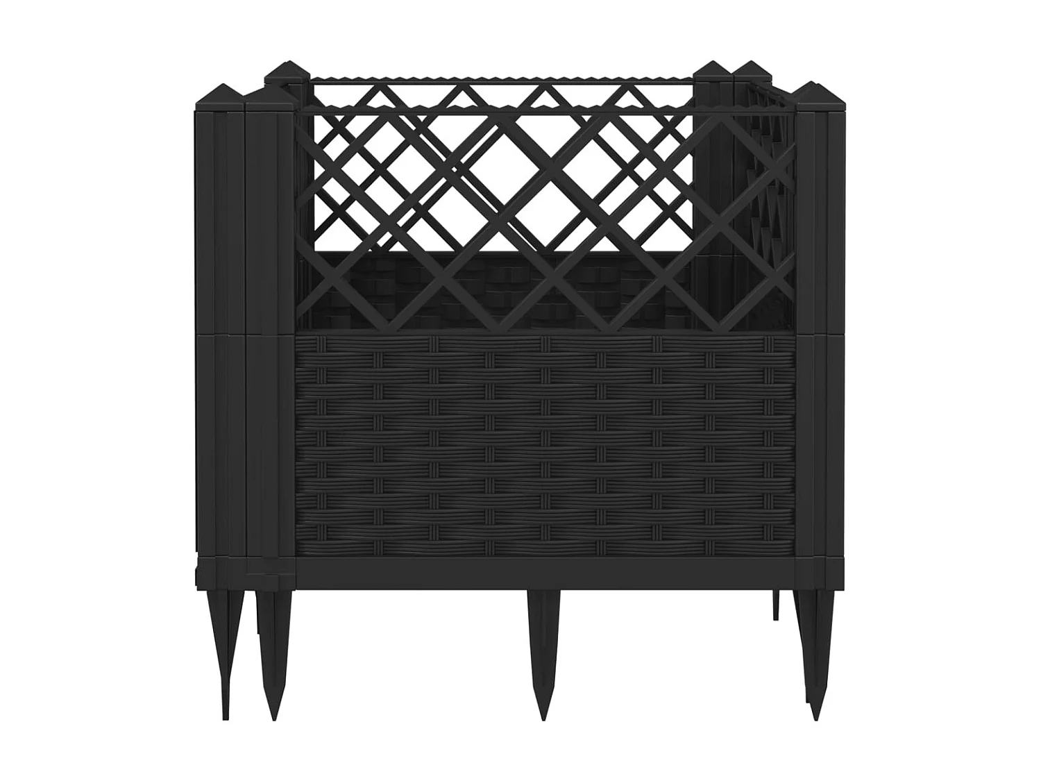 Jardinière bac lit surélevé noire 43 x 5 x 43 cm 02_0038204