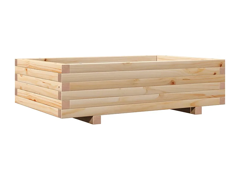 Jardinière bac lit surélevé bois marron 90 x 60 x 45438 cm 02_0038012