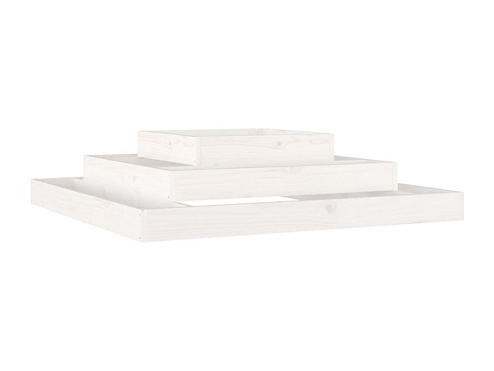 Higsose Fioriera per terrazze, 110 x 110 x 23 cm, in legno di pino massiccio, da giardino, per piante e piante, colore: marrone