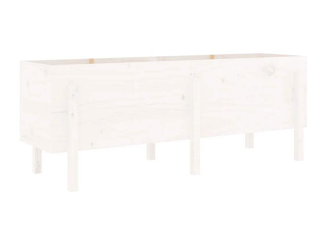 Vassoio per fioriera aiuola rialzata piante fiori terrazza giardino giardino 160 x 50 x 57 cm legno massello di pino bianco 02_0039378