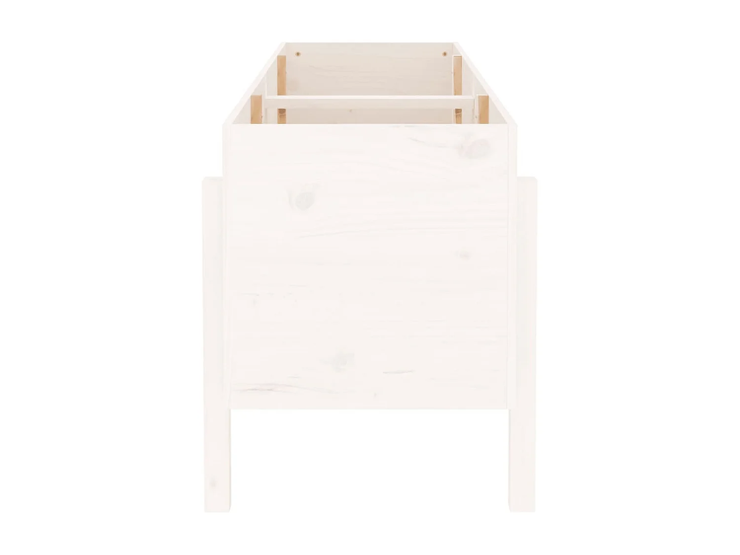 Vassoio per fioriera aiuola rialzata piante fiori terrazza giardino giardino 160 x 50 x 57 cm legno massello di pino bianco 02_0039378