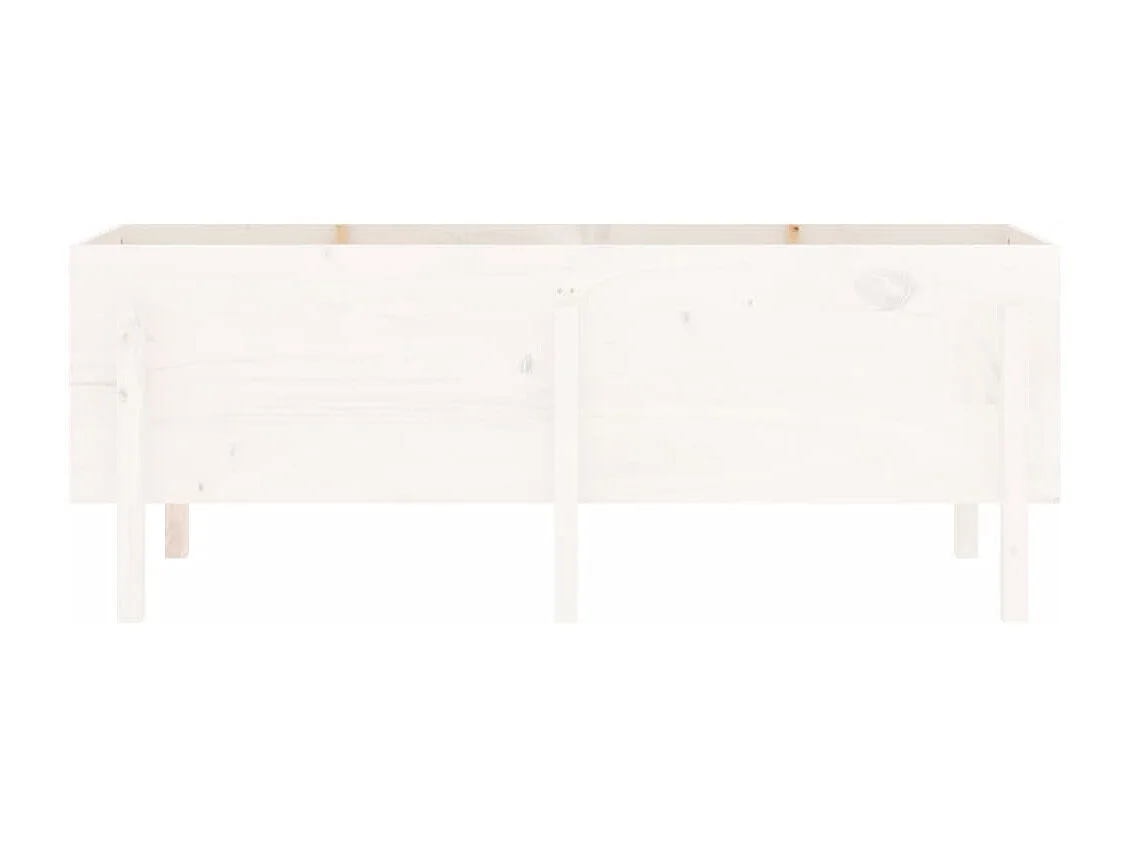Vassoio per fioriera aiuola rialzata piante fiori terrazza giardino giardino 160 x 50 x 57 cm legno massello di pino bianco 02_0039378
