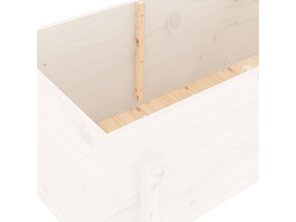 Vassoio per fioriera aiuola rialzata piante fiori terrazza giardino giardino 160 x 50 x 57 cm legno massello di pino bianco 02_0039378