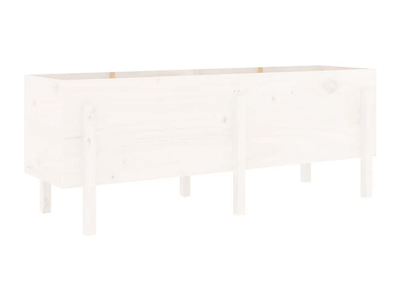 Vassoio per fioriera aiuola rialzata piante fiori terrazza giardino giardino 160 x 50 x 57 cm legno massello di pino bianco 02_0039378