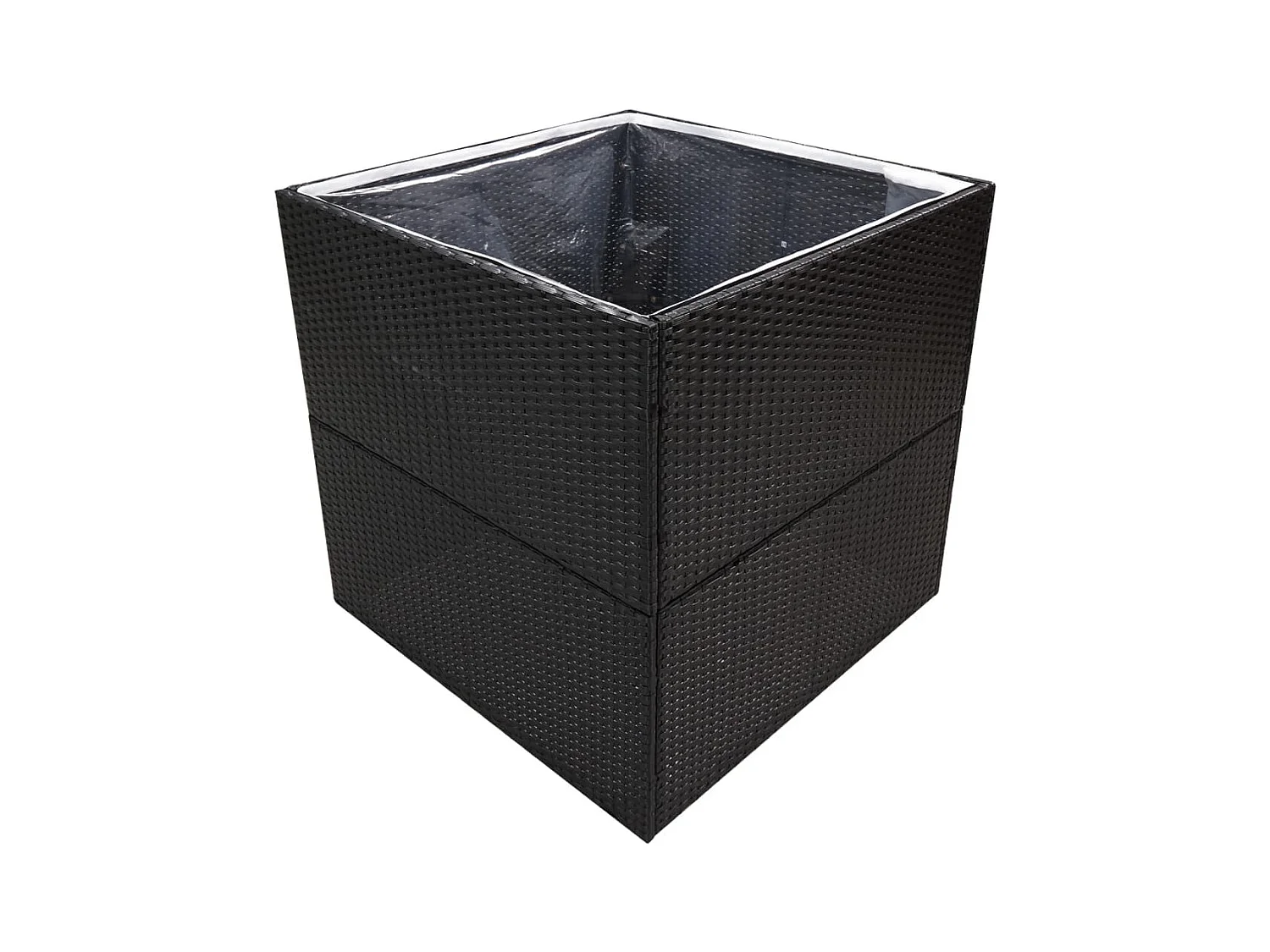 Jardinière bac lit surélevé résine noire 80 x 80 x 80 cm 02_0037931