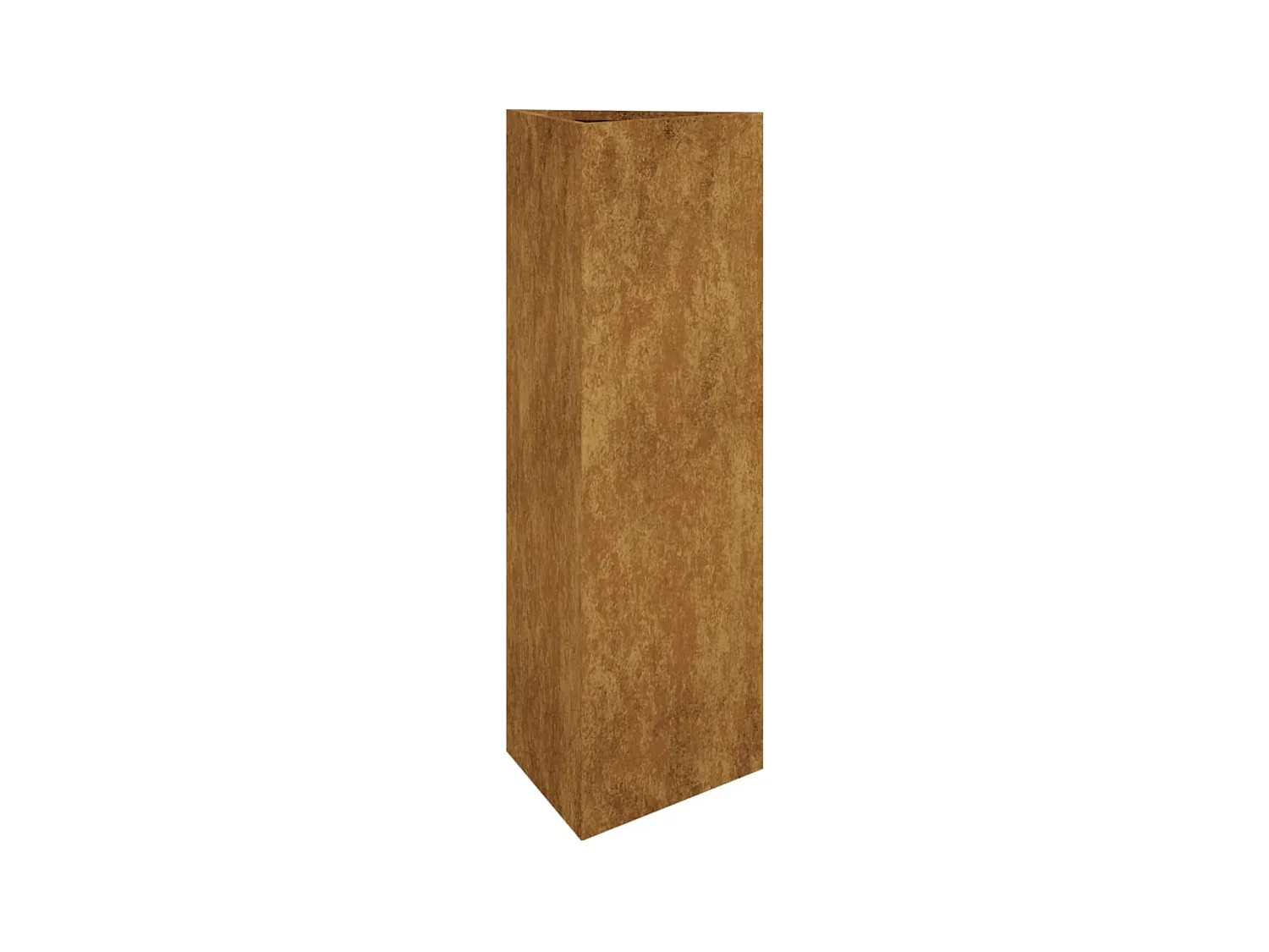 Vassoio per fioriera aiuola rialzata piante fiori terrazzo giardino 30 x 26 x 75 cm acciaio corten marrone 02_0037481