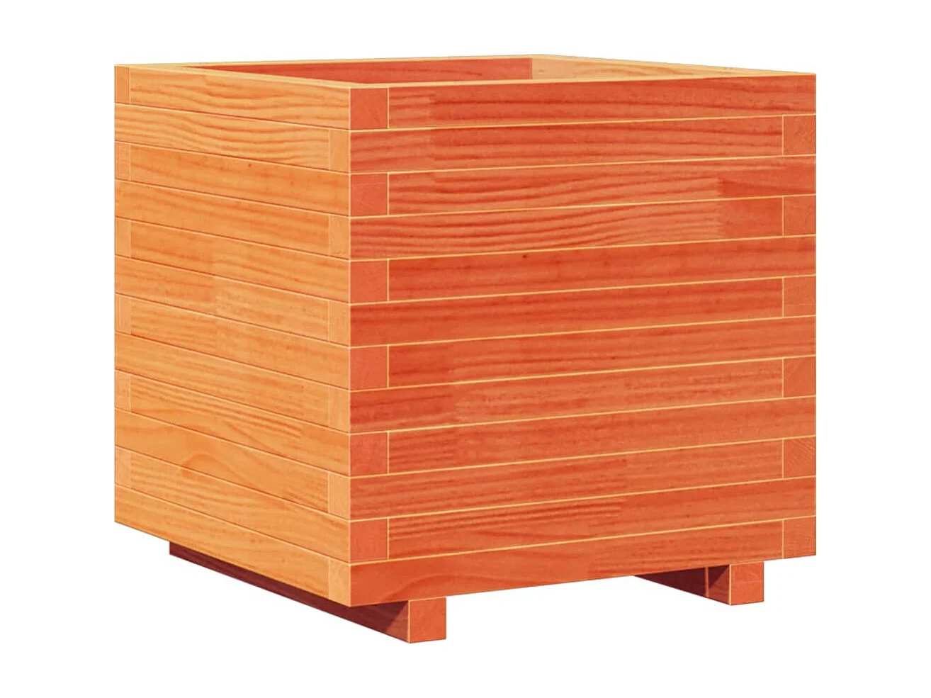 Vassoio per fioriera aiuola rialzata piante fiori terrazza giardino cera 50 x 50 x 49,5 cm legno di pino massiccio marrone 02_0038461