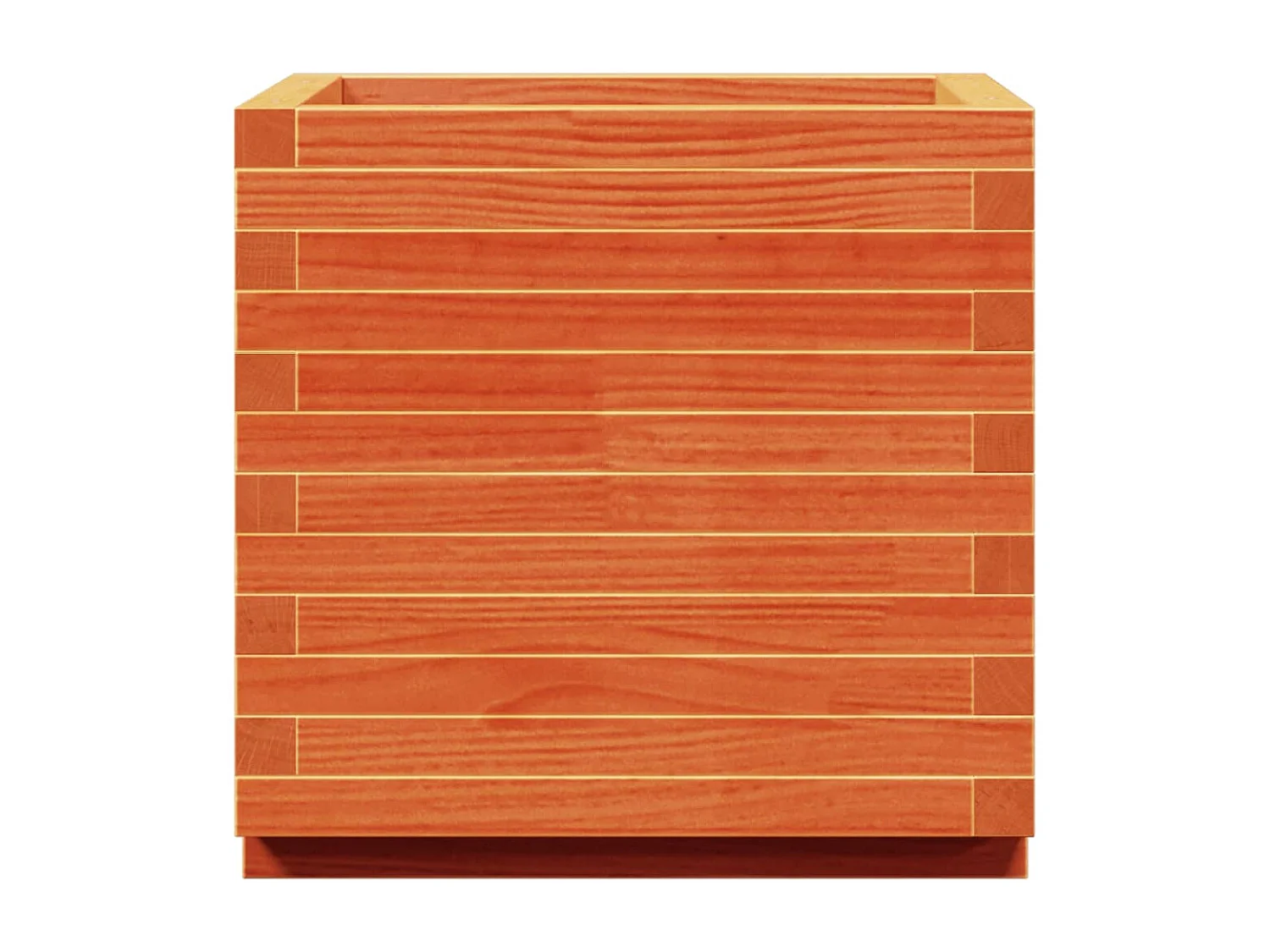 Vassoio per fioriera aiuola rialzata piante fiori terrazza giardino cera 50 x 50 x 49,5 cm legno di pino massiccio marrone 02_0038461