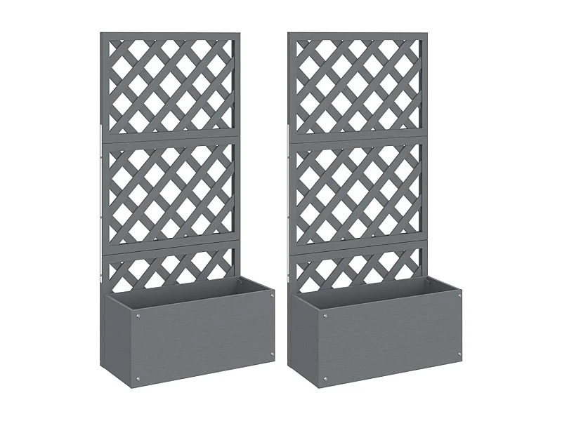 Jardinière bac lit surélevé grise 65 x 33 x 135 cm 02_0038906