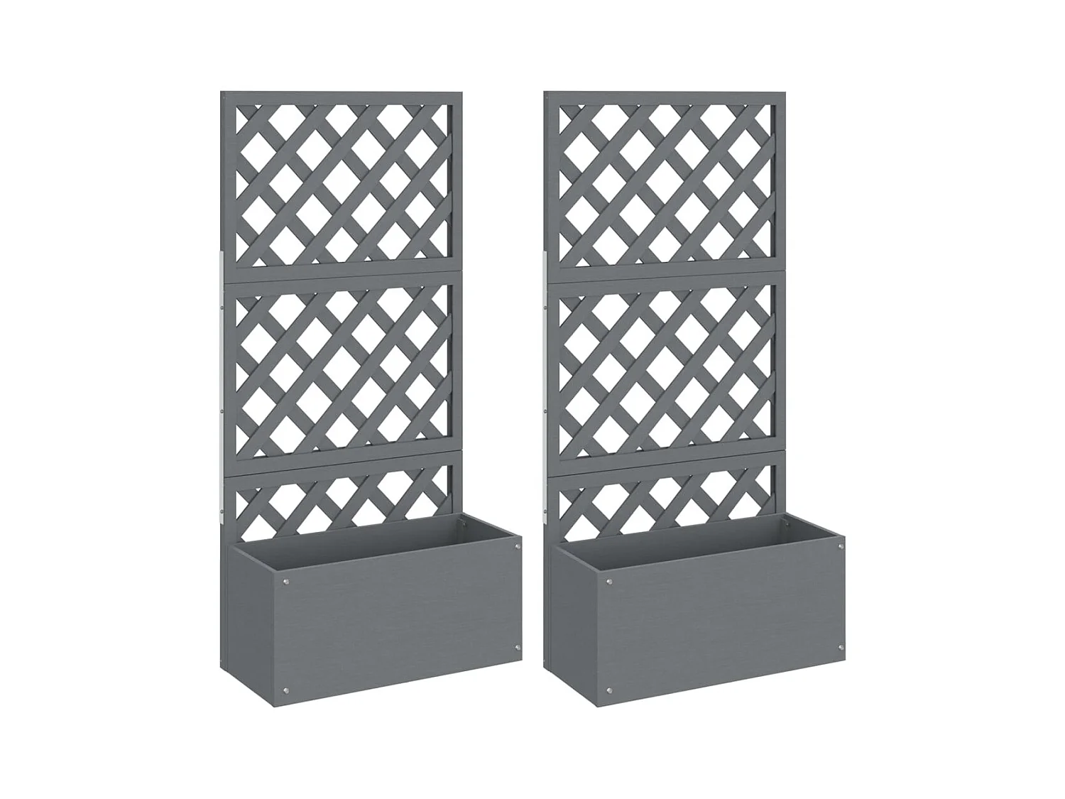 Jardinière bac lit surélevé grise 65 x 33 x 135 cm 02_0038906