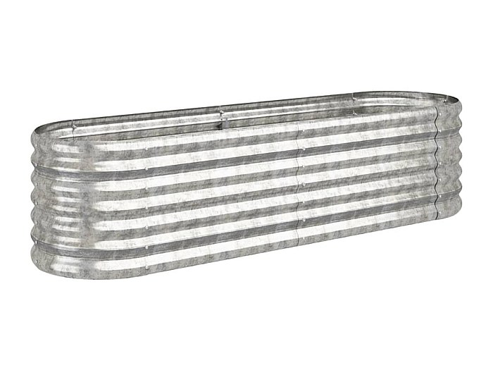 Jardinière bac lit surélevé argenté 152 x 40 x 36 cm 02_0039709