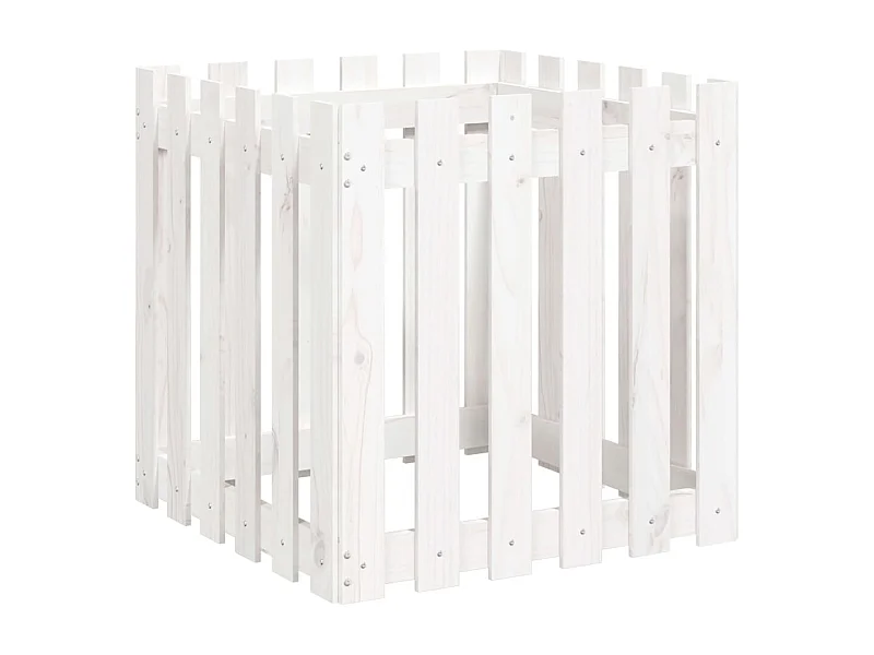 Jardinière bac lit surélevé blanche 60 x 60 x 60 cm 02_0038109