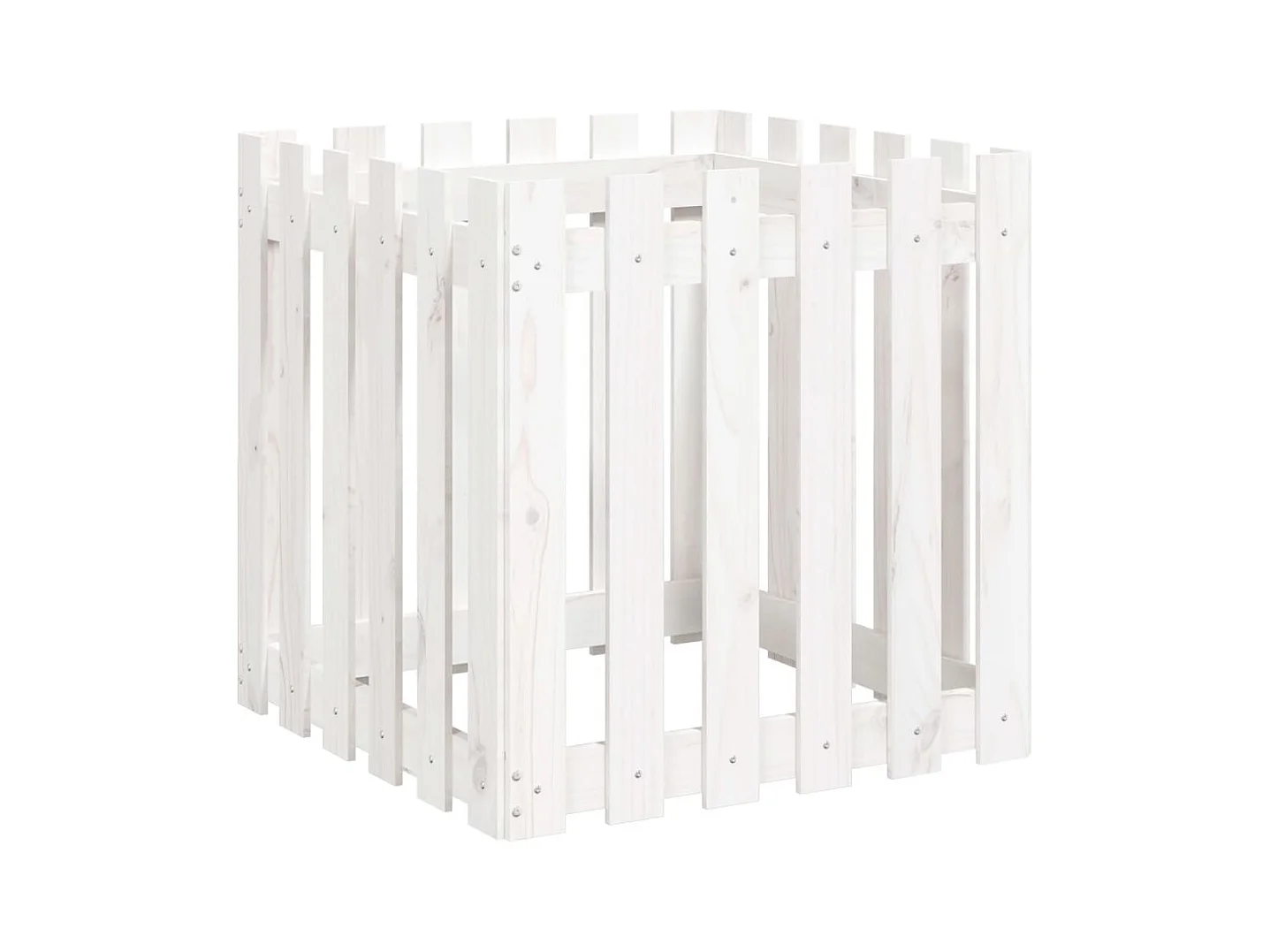 Jardinière bac lit surélevé blanche 60 x 60 x 60 cm 02_0038109