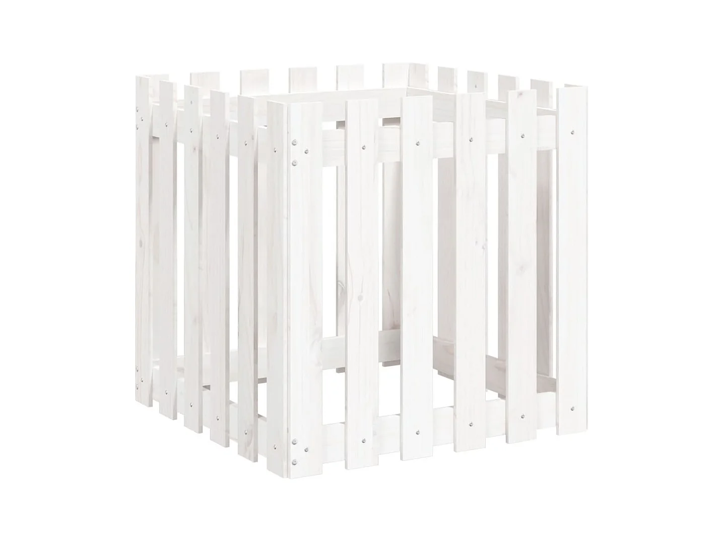 Jardinière bac lit surélevé blanche 60 x 60 x 60 cm 02_0038109