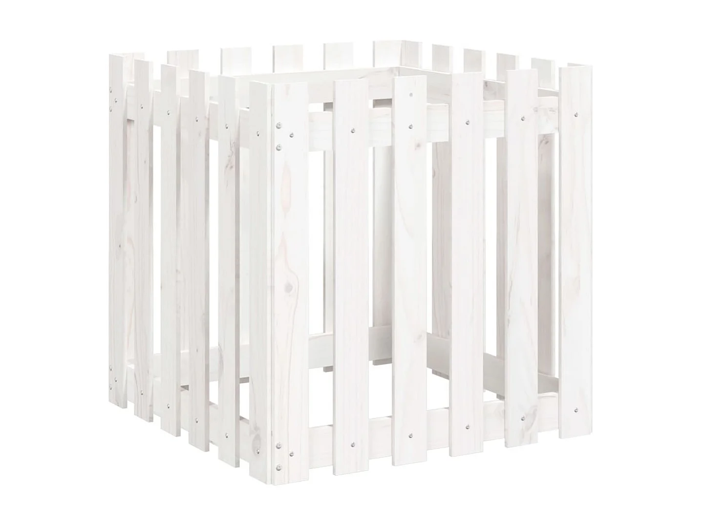 Jardinière bac lit surélevé blanche 60 x 60 x 60 cm 02_0038109