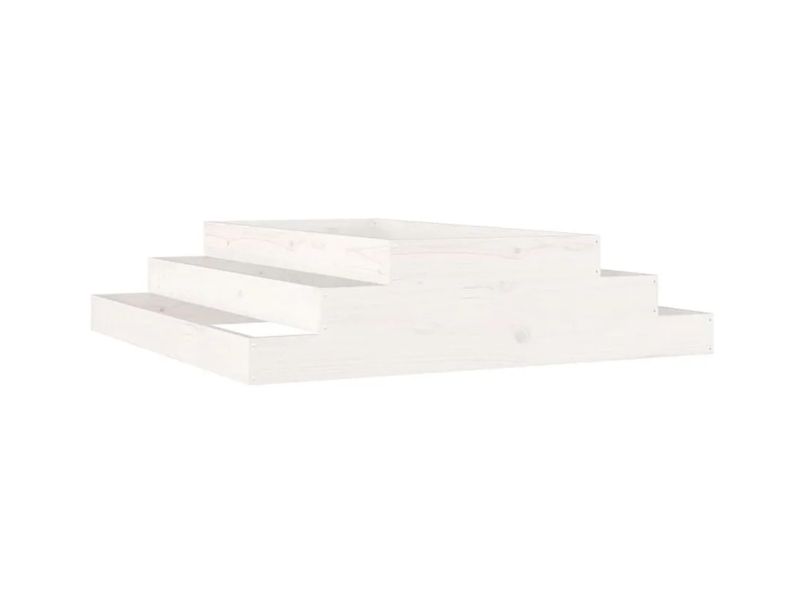 Jardinière bac lit surélevé bois blanche 110 x 110 x 27 cm 02_0037308
