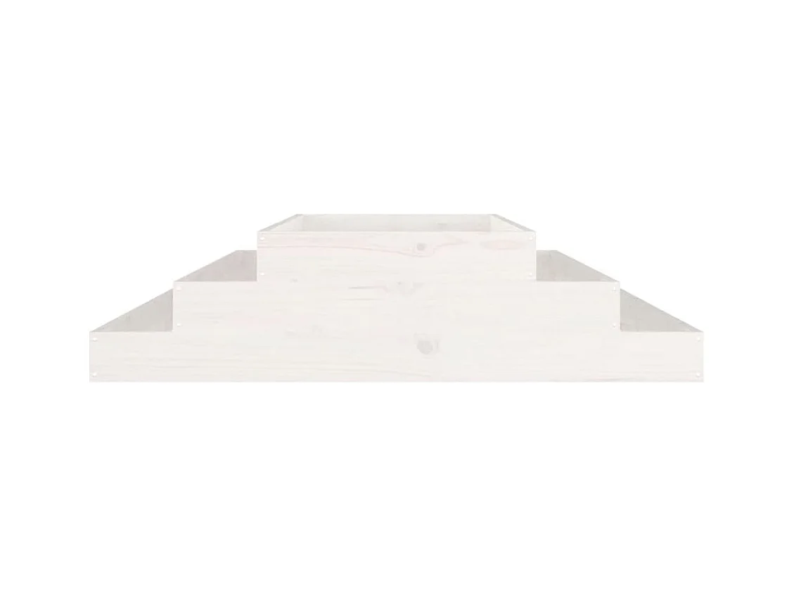 Jardinière bac lit surélevé bois blanche 110 x 110 x 27 cm 02_0037308