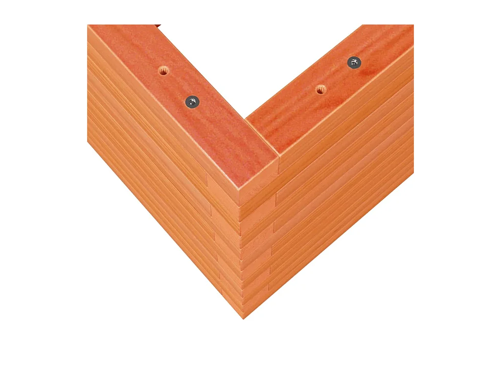 Macetero bancal elevado plantas flores terraza jardín cera 50 x 50 x 46 cm madera maciza de pino marrón 02_0038460