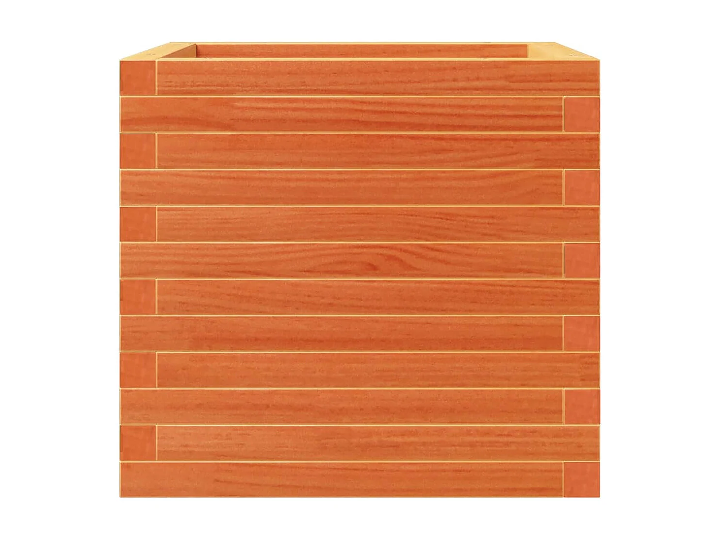 Fioriera rialzata per piante fiori terrazza giardino finitura a cera 50 x 50 x 46 cm legno di pino massiccio marrone 02_0038460