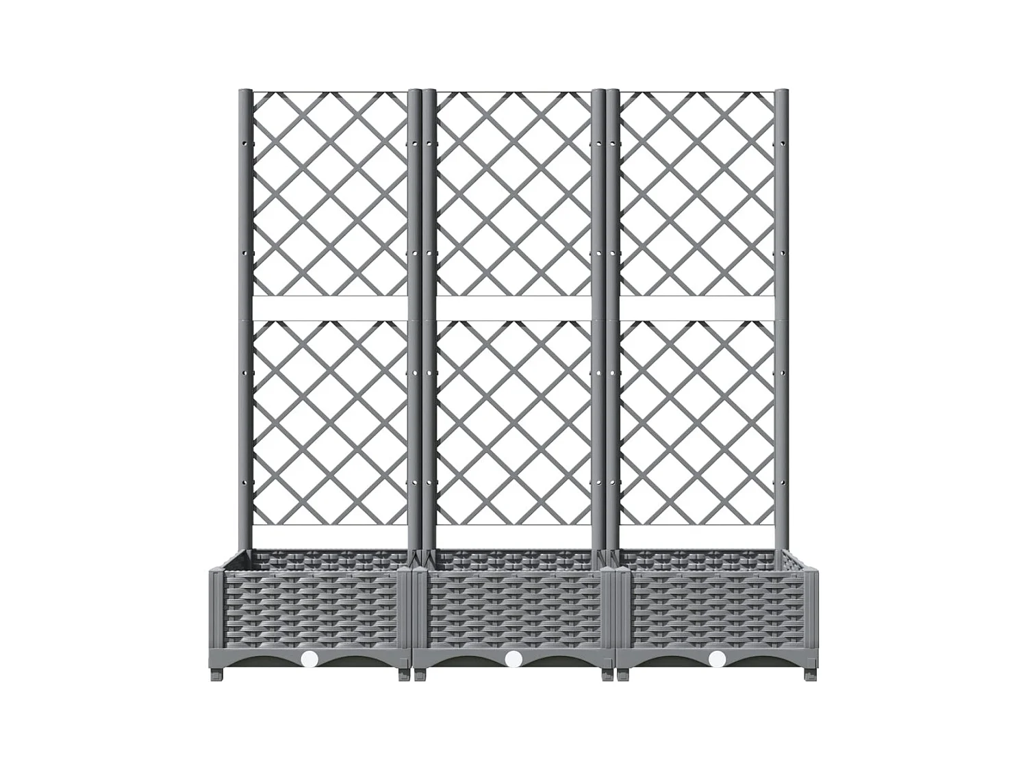 Jardinière bac lit surélevé grise 120 x 40 x 121.5 cm 02_0038342