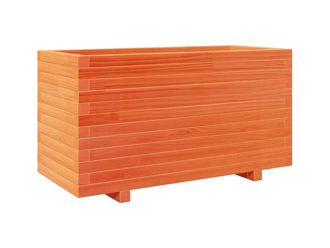 Jardinière bac lit surélevé bois marron 90 x 40 x 49.5 cm 02_0038512