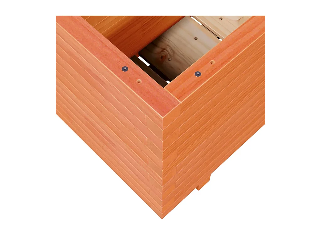 Jardinière bac lit surélevé bois marron 90 x 40 x 49.5 cm 02_0038512