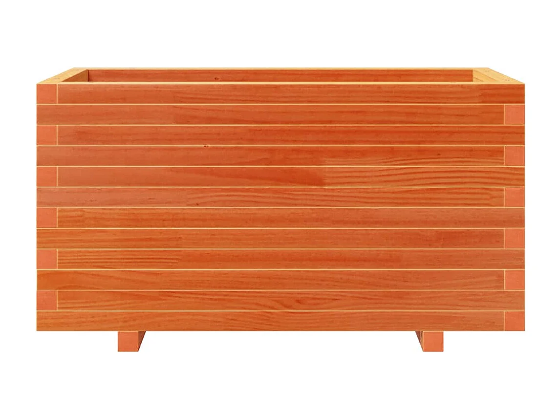 Vassoio per fioriera aiuola rialzata piante fiori terrazza giardino cera 90 x 40 x 49,5 cm legno di pino massiccio marrone 02_0038512