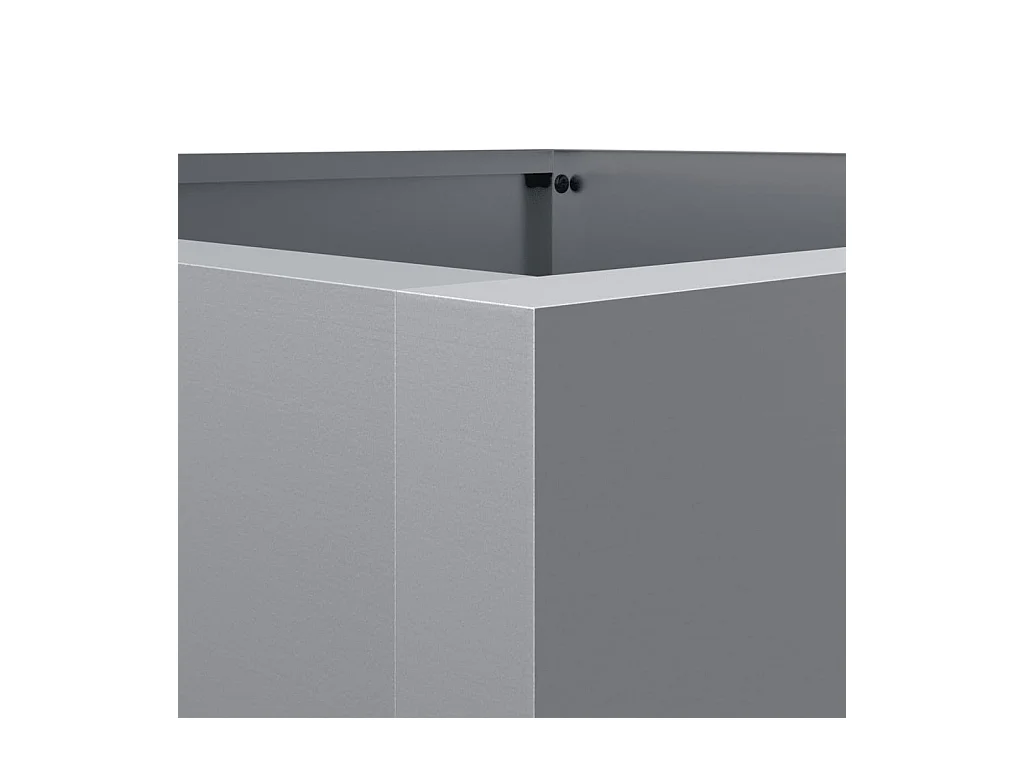 Vassoio per fioriera aiuola rialzata piante fiori terrazza giardino argento 52 x 48 x 75 cm acciaio zincato argento 02_0038072