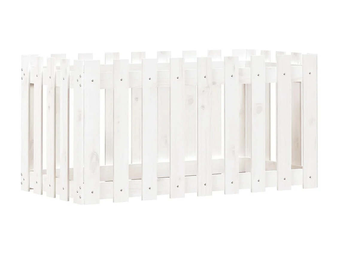 Jardinière bac lit surélevé blanche 100 x 50 x 50 cm 02_0039788