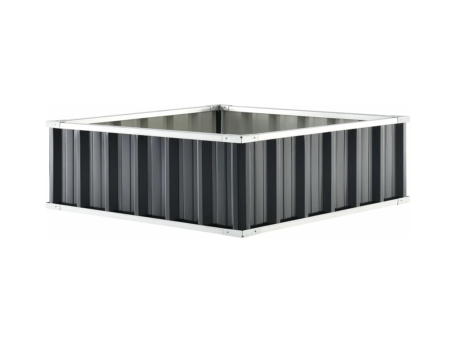 Jardinière carrée acier galvanisé 90 x 90 x 30 cm 03_0007189