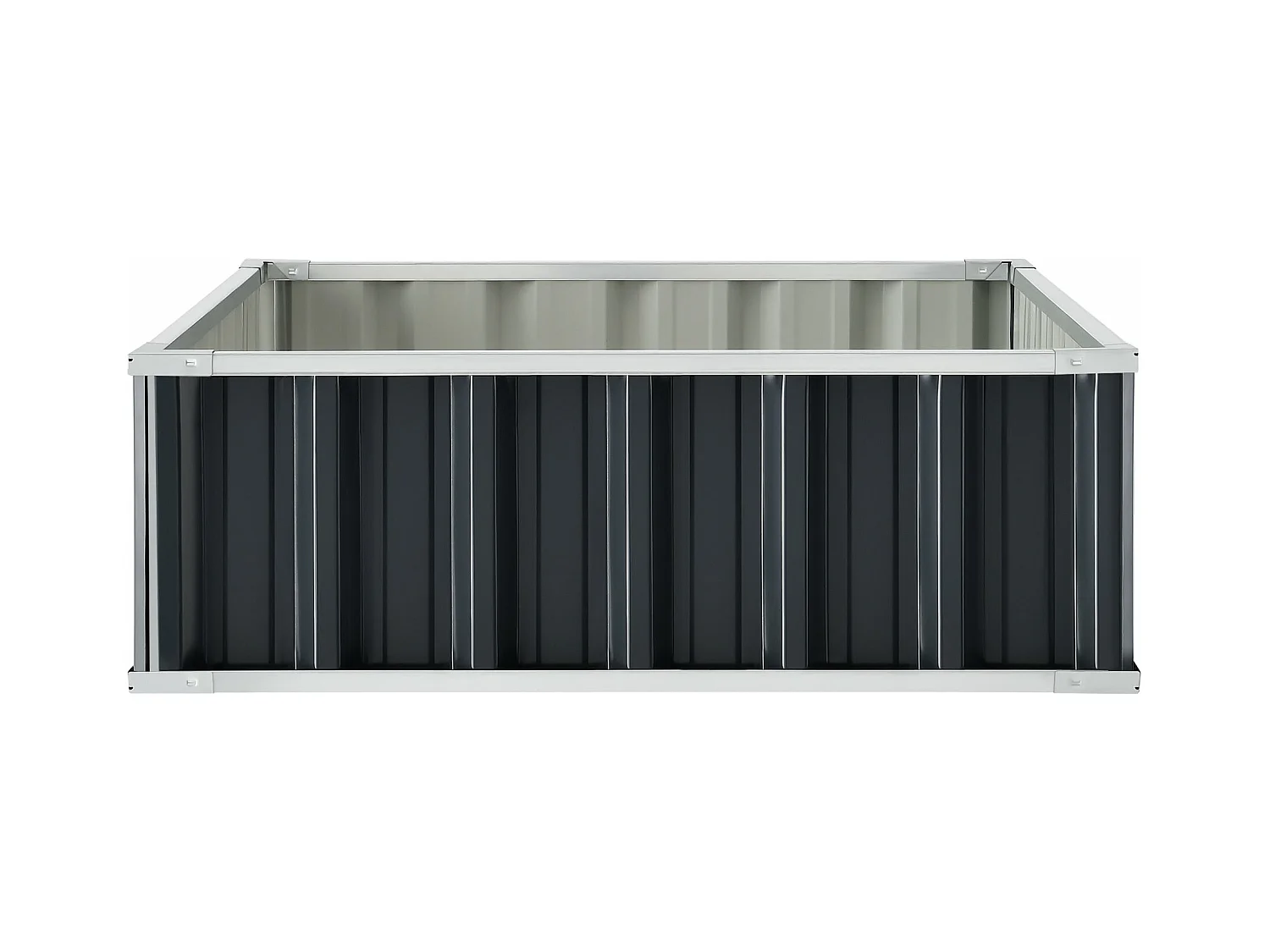 Jardinière carrée acier galvanisé 90 x 90 x 30 cm 03_0007189