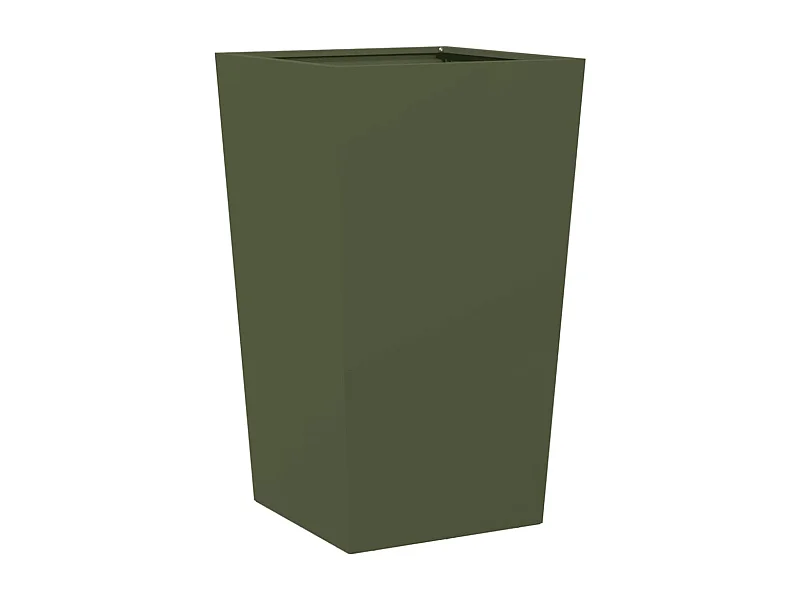 Macetero bancal elevado plantas flores terraza jardín oliva 45 x 45 x 75 cm verde acero 02_0038700