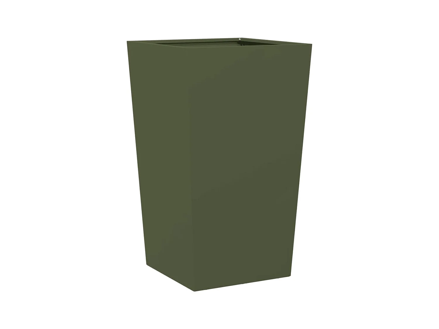Vassoio per fioriera aiuola rialzata piante fiori terrazzo giardino olivo 45 x 45 x 75 cm verde acciaio 02_0038700