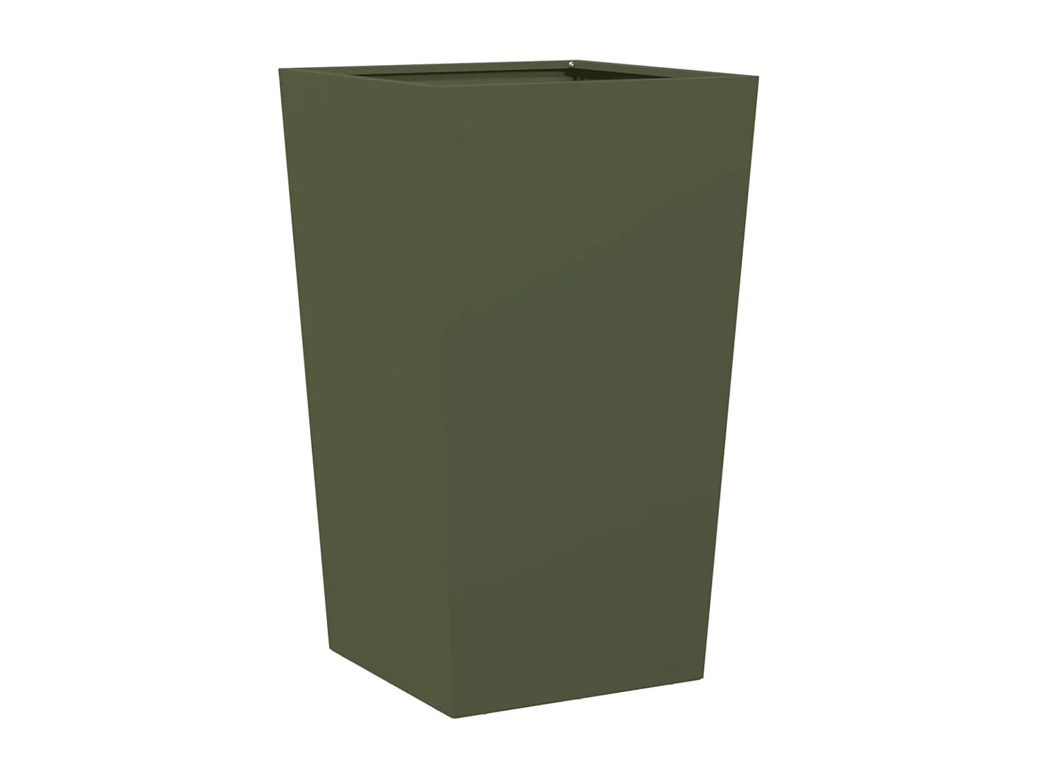 Vassoio per fioriera aiuola rialzata piante fiori terrazzo giardino olivo 45 x 45 x 75 cm verde acciaio 02_0038700