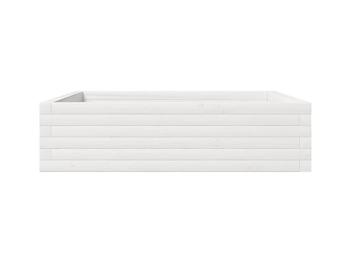 Jardinière bac lit surélevé bois blanche 90 x 90 x 23 cm 02_0038045