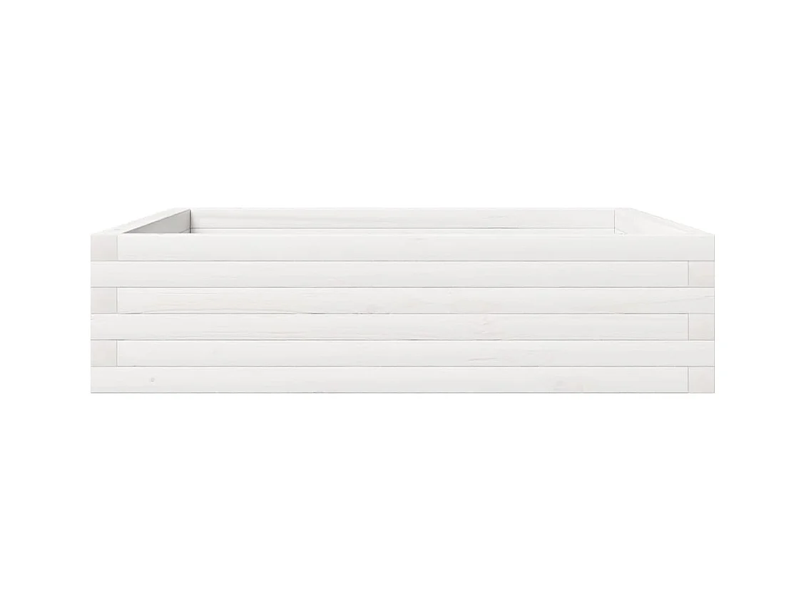 Jardinière bac lit surélevé bois blanche 90 x 90 x 23 cm 02_0038045