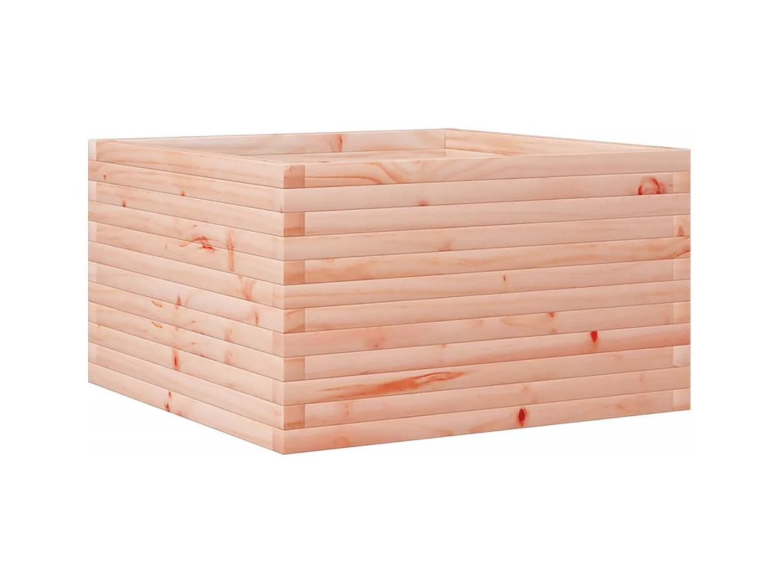 Vassoio per fioriera aiuola rialzata piante fiori terrazza giardino 80 x 80 x 45,5 cm legno massello di abete Douglas marrone 02_0037913