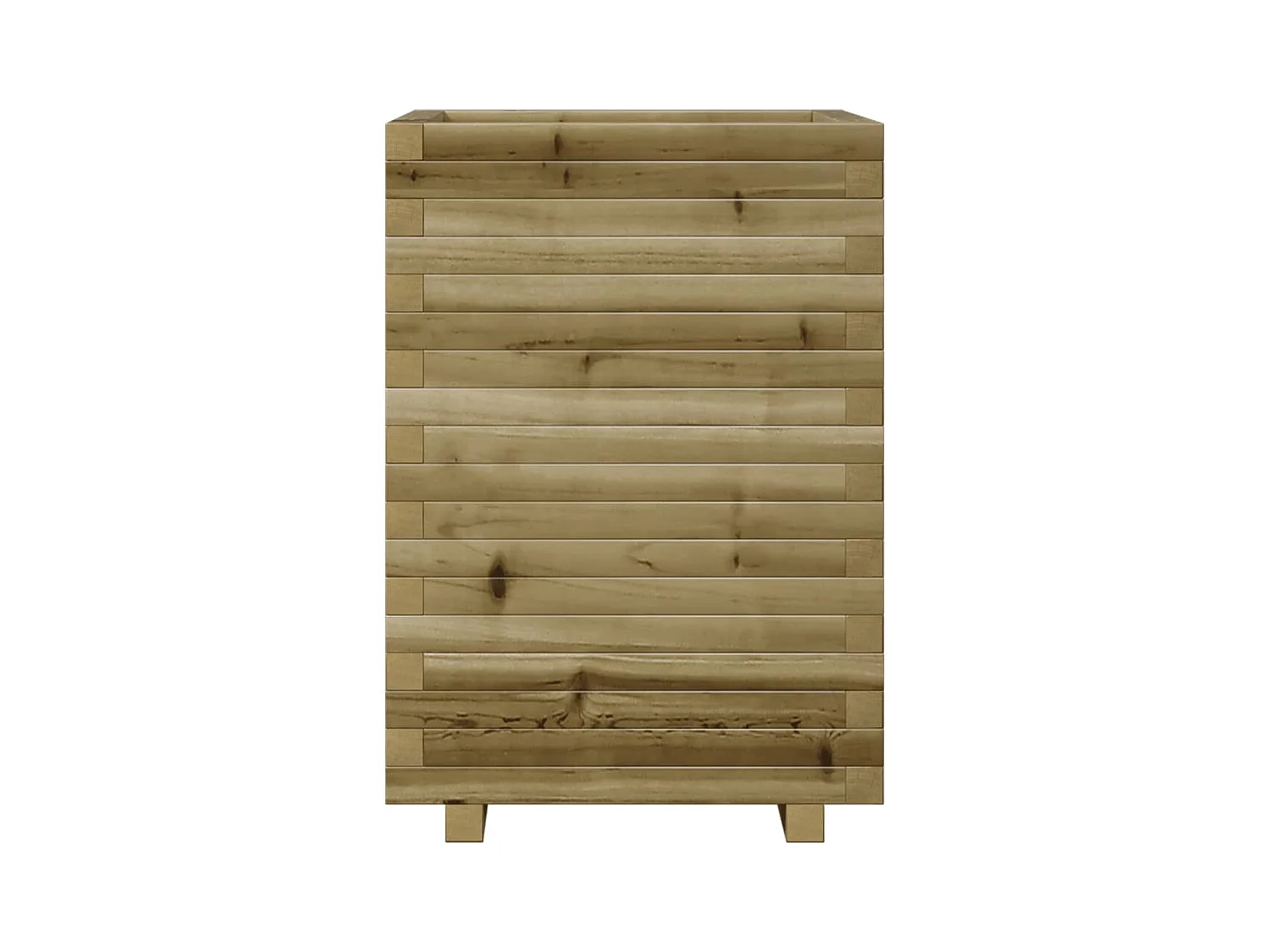 Vassoio per fioriera aiuola rialzata piante fiori terrazza giardino 50 x 50 x 72 cm legno di pino impregnato marrone 02_0037675