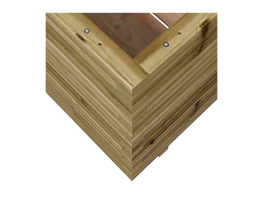 Vassoio per fioriera aiuola rialzata piante fiori terrazza giardino 50 x 50 x 72 cm legno di pino impregnato marrone 02_0037675