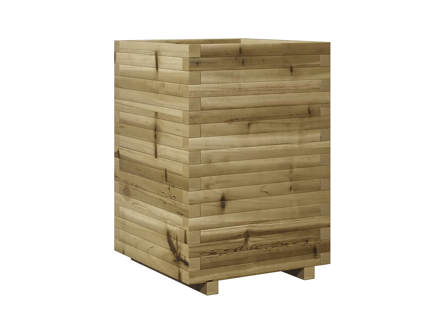 Jardinière bac lit surélevé bois marron 50 x 50 x 72 cm 02_0037675
