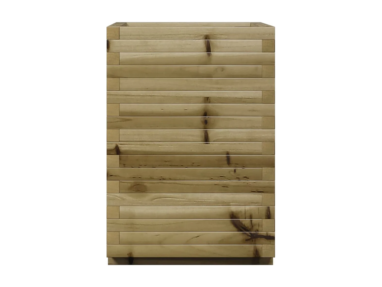 Bandeja para plantador de plantas com canteiro elevado flores terraço jardim 50 x 50 x 72 cm madeira de pinho impregnada marrom 02_0037675