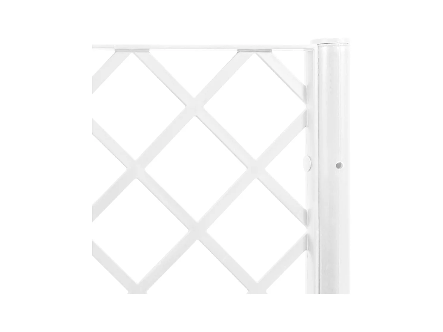 Fioriera aiuola rialzata vassoio piante fiori terrazza giardino con traliccio 160 x 120 x 140 cm PP bianco 02_0038246