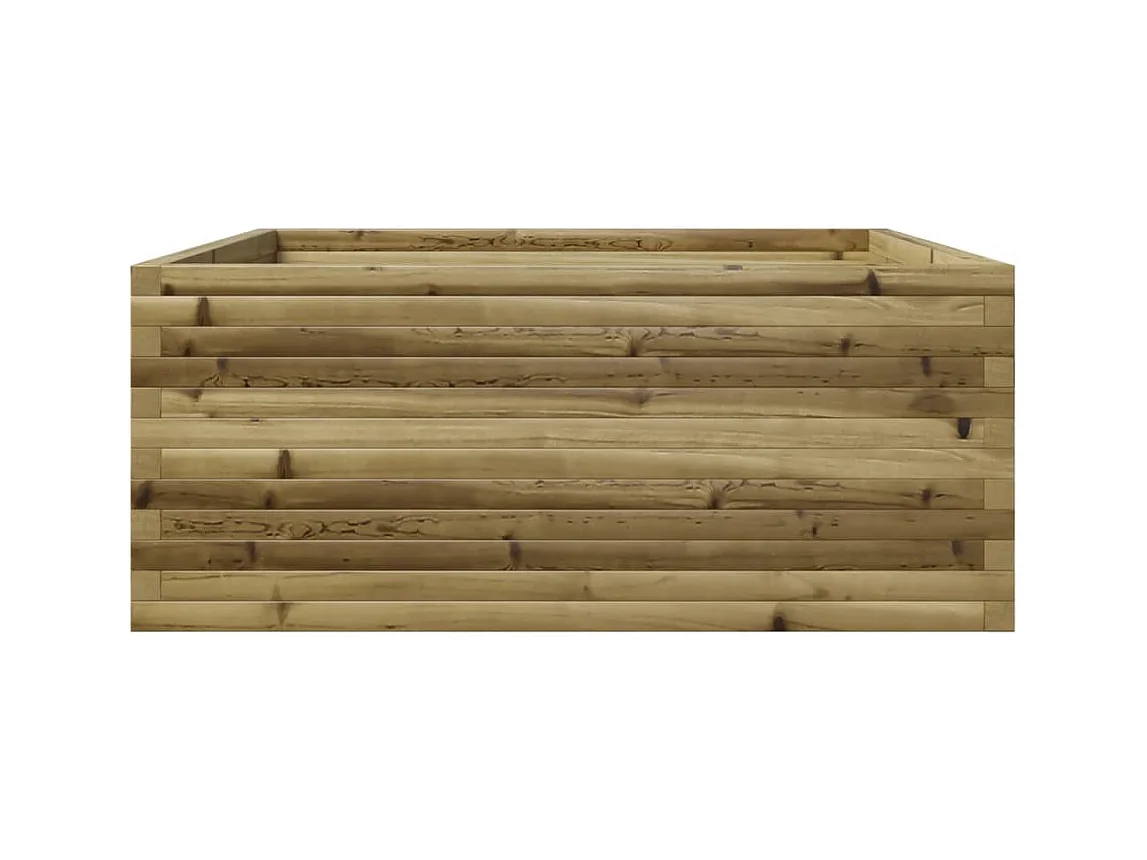 Jardinière bac lit surélevé bois marron 110 x 110 x 49.5 cm 02_0037319