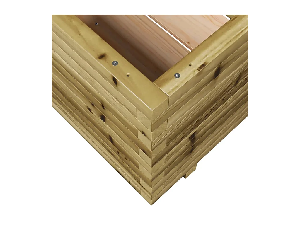 Jardinière bac lit surélevé bois marron 110 x 110 x 49.5 cm 02_0037319