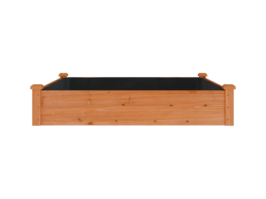 Jardinière bac lit surélevé bois marron 120 x 120 x 25 cm 02_0039832