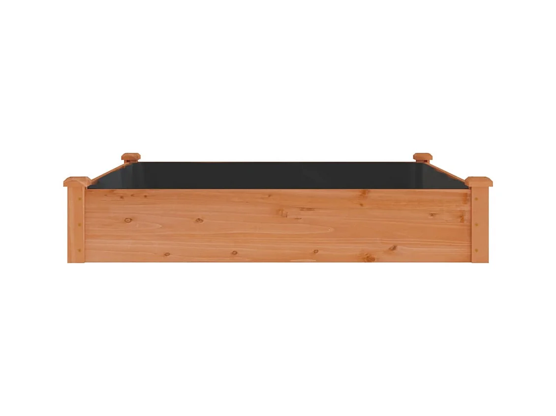 Jardinière bac lit surélevé bois marron 120 x 120 x 25 cm 02_0039832