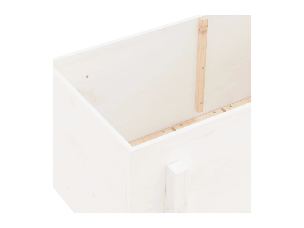 Jardinière bac lit surélevé bois blanche 101 x 50 x 57 cm 02_0039313