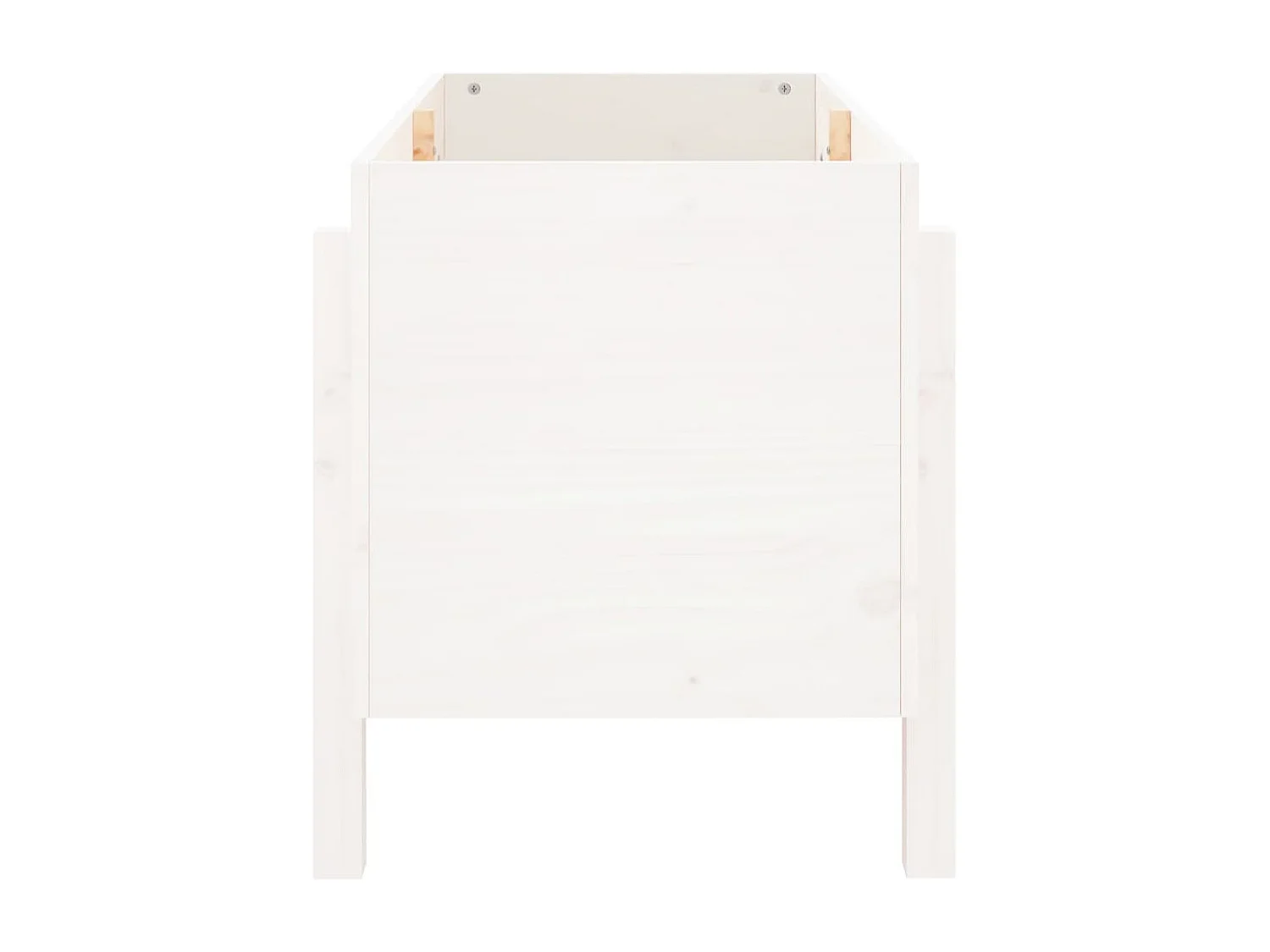 Jardinière bac lit surélevé bois blanche 101 x 50 x 57 cm 02_0039313