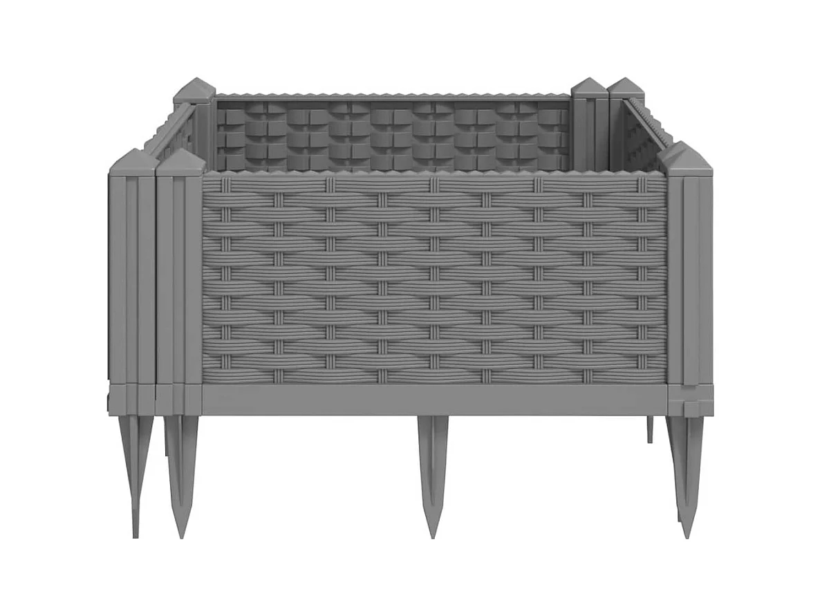 Jardinière bac lit surélevé grise 42 x 5 x 42 cm 02_0038209